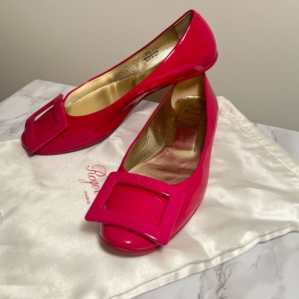 Hot Pink Roger Vivier Ballerinas Size 35/5